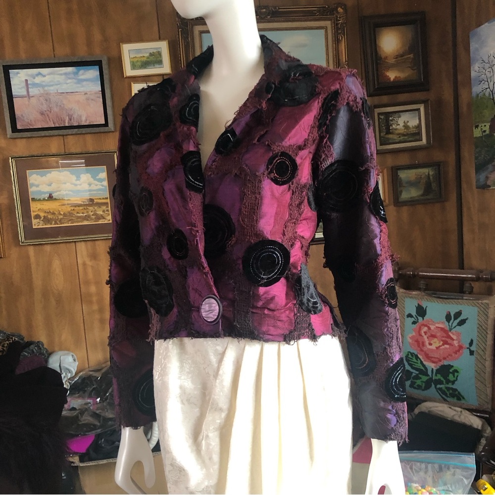 Funky Boho Metallic Blazer Jacket